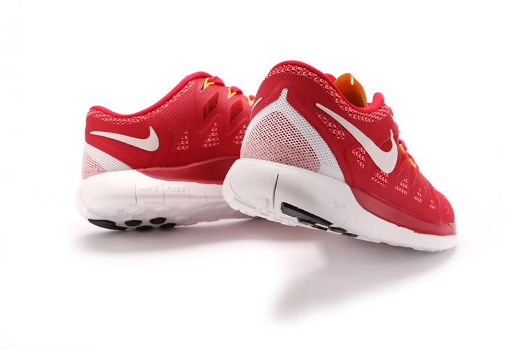 nouvelle Nike Free 5.0 plus rouges jaunes nouveaux hommes blancs chaussures de course (2)